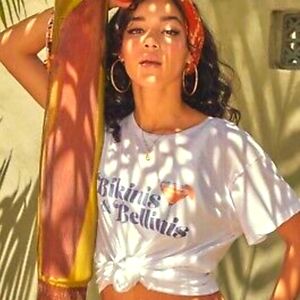 Wildfox Bikinis & Bellinis Please Keke T-Shirt Clean White Size Small NWT